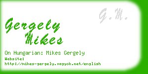 gergely mikes business card